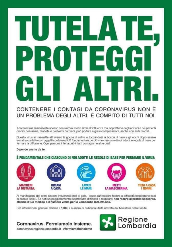 Indicazioni Regione Lombardia